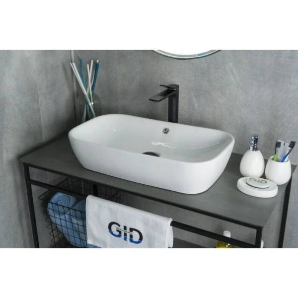 Раковина GID Geometrico N9217 61 см белая, 60 см - фото 6