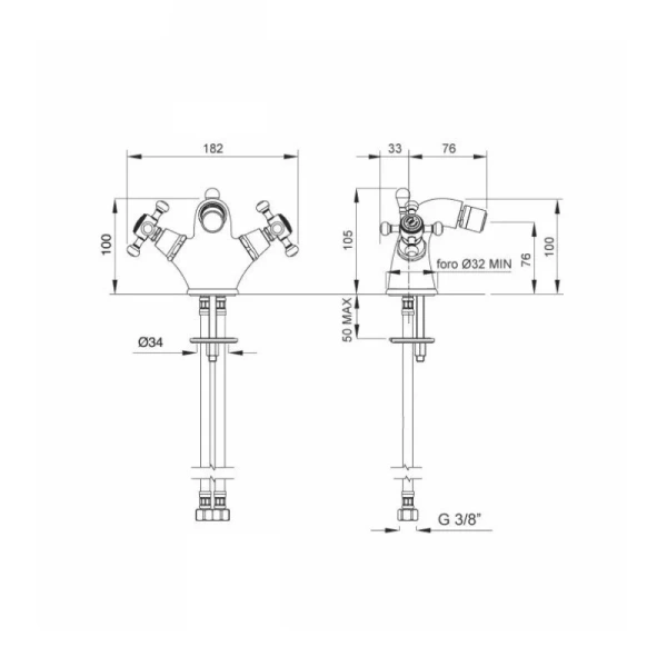 Смеситель для биде Migliore Lady 188 латунь - фото 3