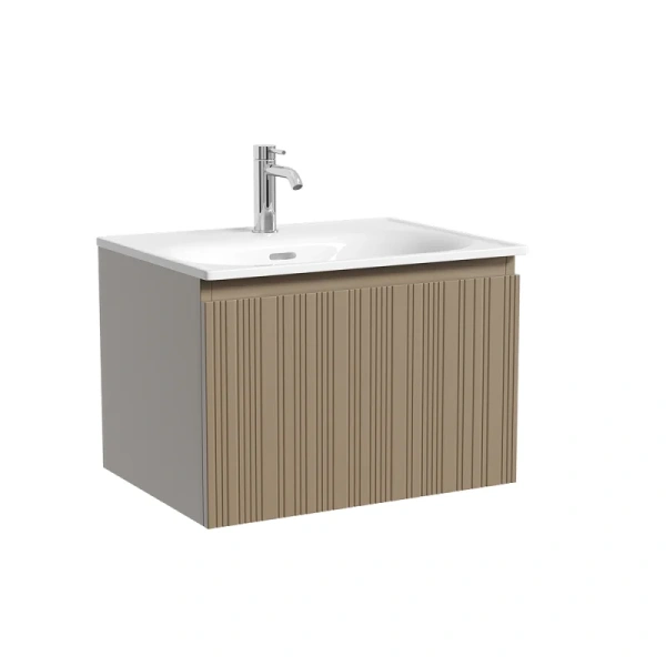 Тумба под раковину подвесная Sancos Code 60 см серо-бежевый