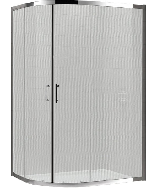 Душевой уголок Cezares Eco 100x80 см стекло рифленое - фото 1