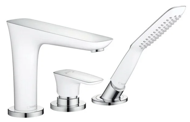 Смеситель на борт ванны Hansgrohe PuraVida, современные, hi-tech - фото 3