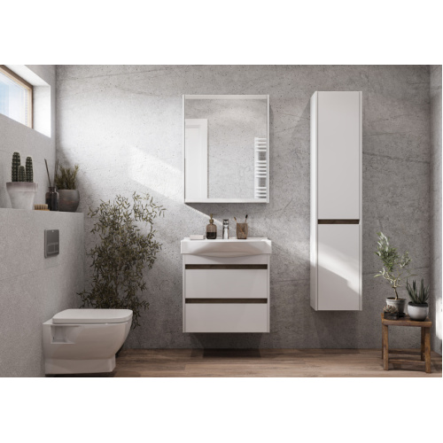 Шкаф-пенал подвесной Акватон Нортон 34 см левый, современные, hi-tech - фото 5