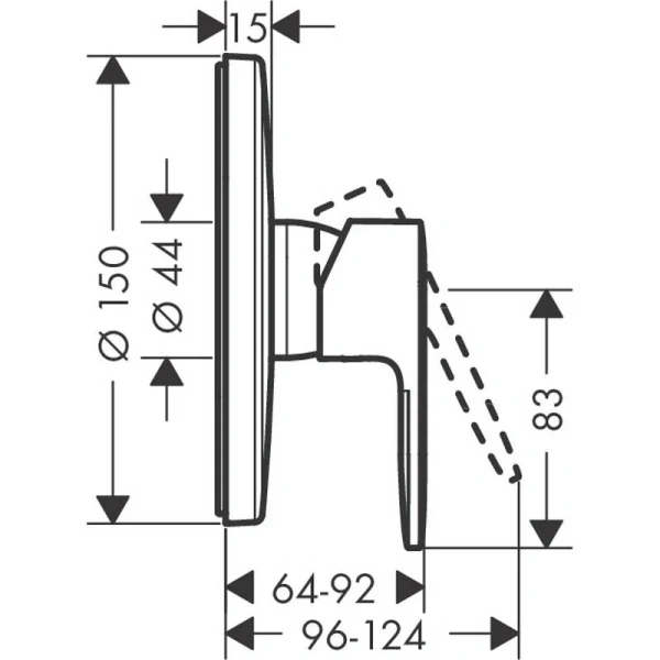 Смеситель для душа Hansgrohe Vernis Blend 71667 однорычажный - фото 2