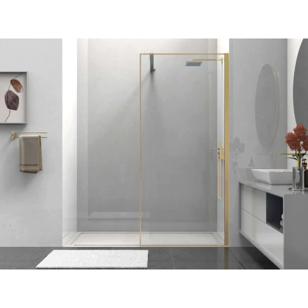 Душевая перегородка Vincea Walk-In HS 100 см профиль брашированное золото - фото 4