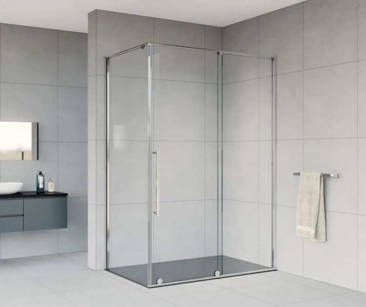 Душевой уголок Vincea Arno 140х80 см алюминиевый профиль - фото 3