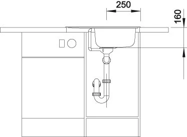 Мойка для кухни Blanco Tipo 45 S Mini сталь декор - фото 2