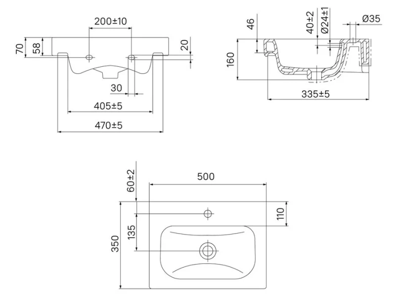 Раковина мебельная IDDIS Optima Home 50 см белая, нет в наличии - фото 2