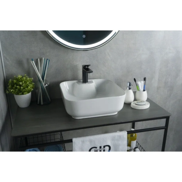 Раковина GID Geometrico N9443 41 см белая - фото 4