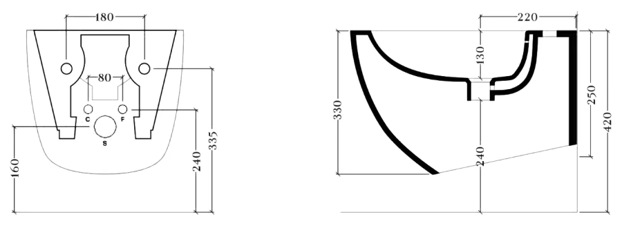 Биде подвесное ArtCeram File 2.0 черный матовый - фото 3