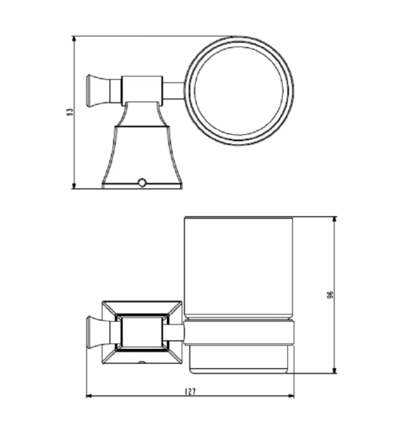 Стакан для ванной Art & Max Genova стеклянный подвесной - фото 1