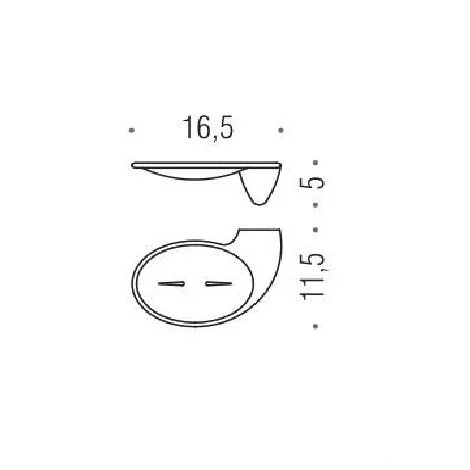 Мыльница Colombo Khala настенная, современные, hi-tech - фото 2