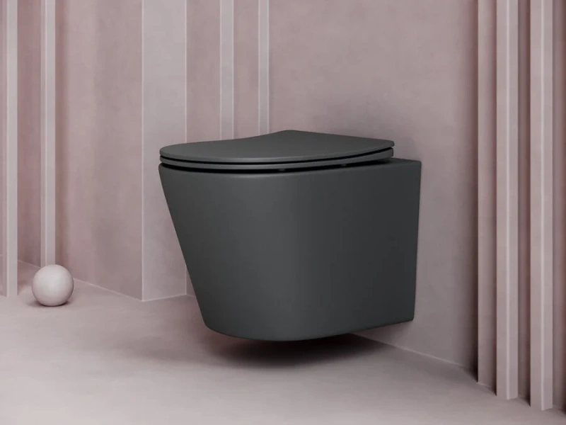 Унитаз подвесной Ceramica Nova Balearica темный антрацит, подвесные, встраиваемые - фото 3