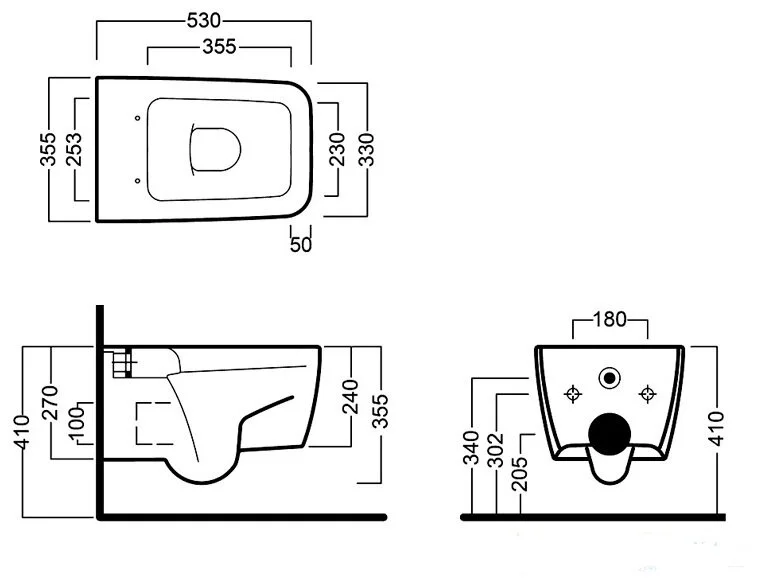 Унитаз подвесной Hatria Fusion Q YXWY01 35.5х55 см, сиденье с микролифтом , с антивсплеском - фото 6