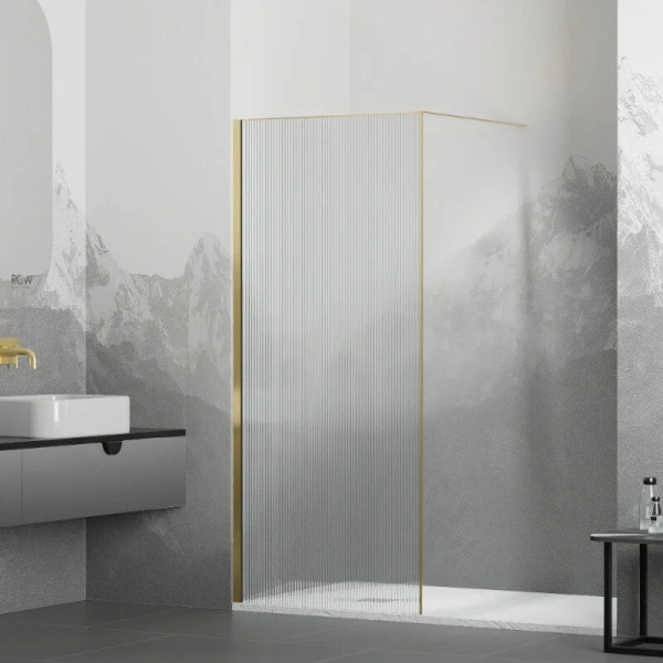Душевая перегородка RGW Walk In WA-08G 80 см профиль золото - фото 1