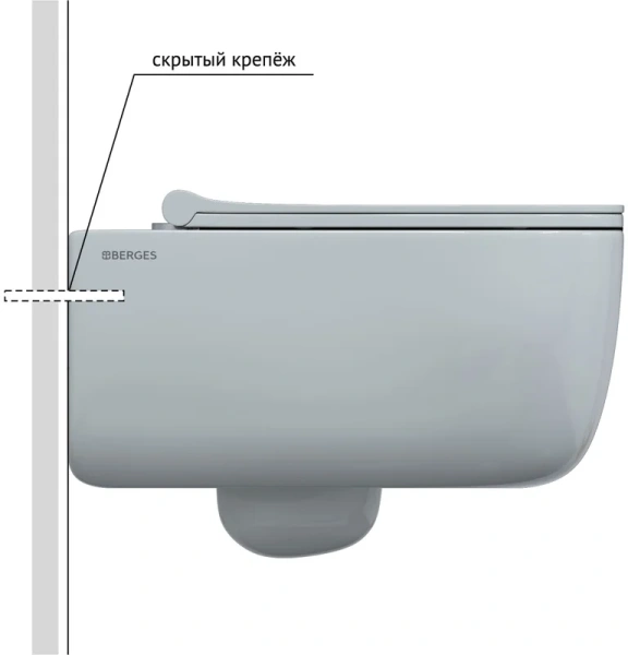 Унитаз с инсталляцией BERGES Ego клавиша O3 хром - фото 2