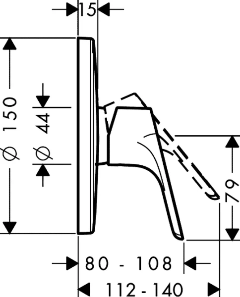 Смеситель для душа Hansgrohe Focus E2 31965000 однорычажный - фото 2