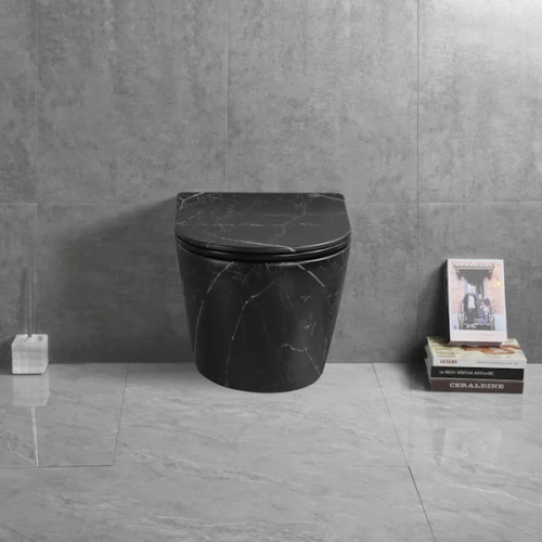 Унитаз подвесной Ceruttispa Sella черный мрамор - фото 3