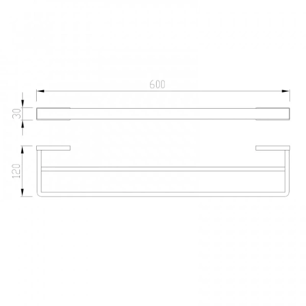 Полотенцедержатель Abber Westen хром, современные, hi-tech - фото 2