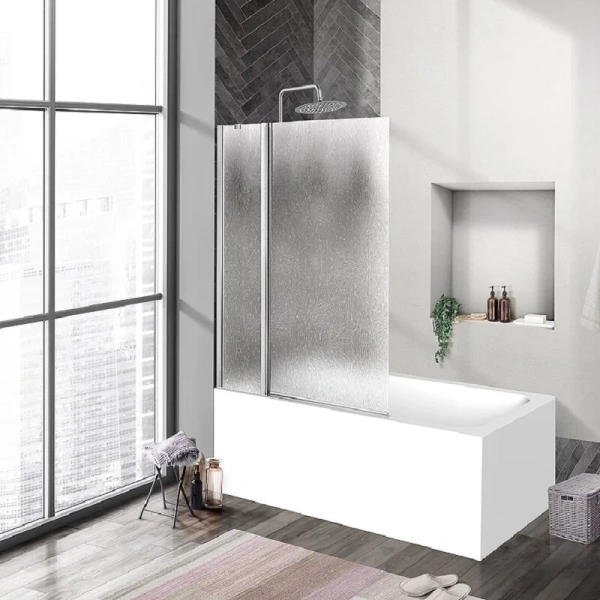 Шторка для ванны BelBagno Uno 90х150 см профиль хром стекло шиншилла, современные, hi-tech - фото 3