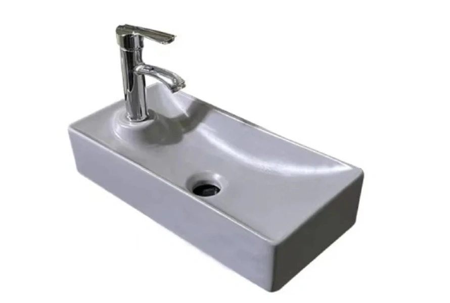 Раковина SantiLine 44 см левосторонняя черная - фото 3