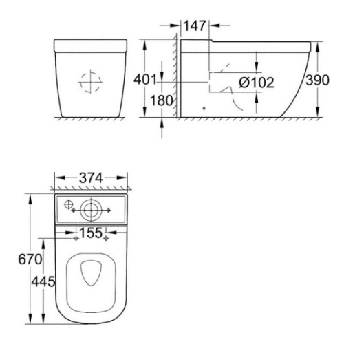 Схема, безободковые, сиденье с микролифтом , с антивсплеском, компакт, низкие - фото 4