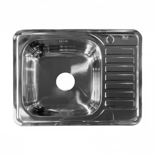 Мойка для кухни IDDIS Basic 65 см чаша слева полированная, из нержавеющей стали, стальные, металлические - фото 3