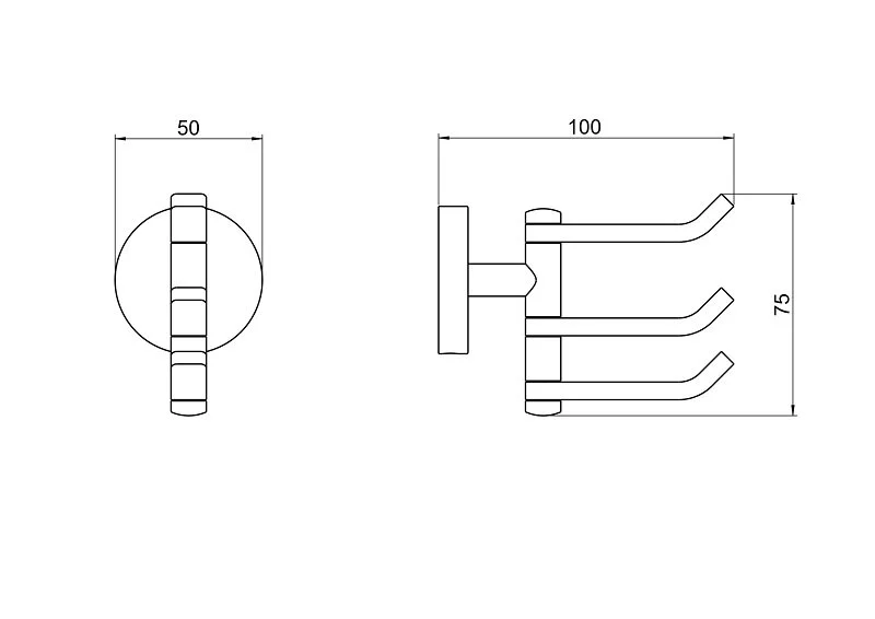 Крючок для ванной Акватек Бетта оружейная сталь - фото 2