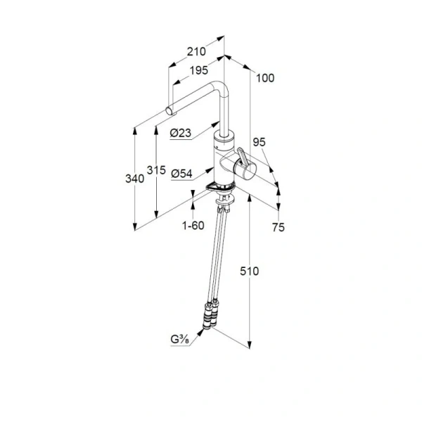Смеситель для кухни Kludi E-GO 42200 электронный - фото 2
