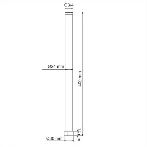 Удлинитель штанги WasserKRAFT черный - фото 2