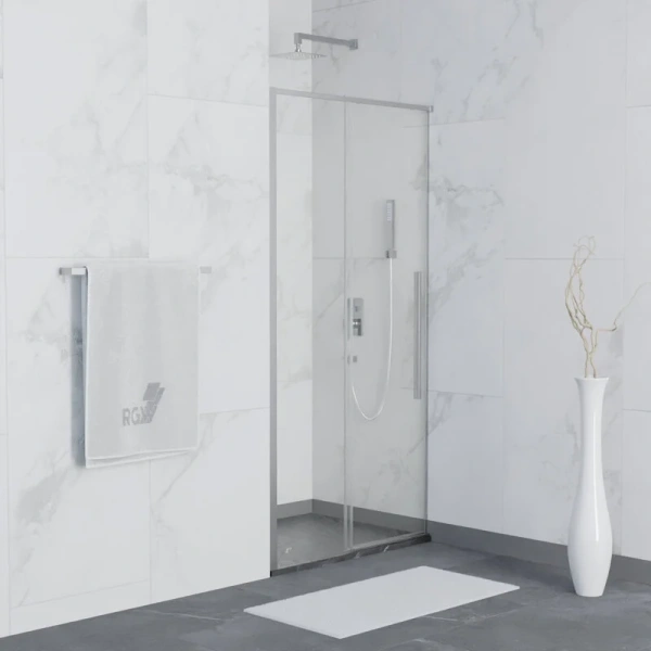 Душевая дверь в нишу RGW Stilvoll SV-12 130 см стекло прозрачное, профиль хром - фото 1