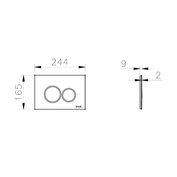 Клавиша смыва VitrA Origin хром - фото 2