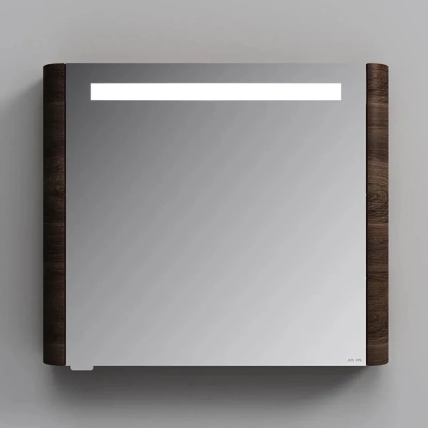 Зеркальный шкаф с подсветкой Am.Pm Sensation 80 см орех, 80 см - фото 3
