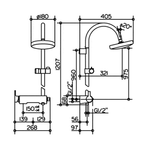 Душевая система Keuco Elegance 51624 010200 - фото 2