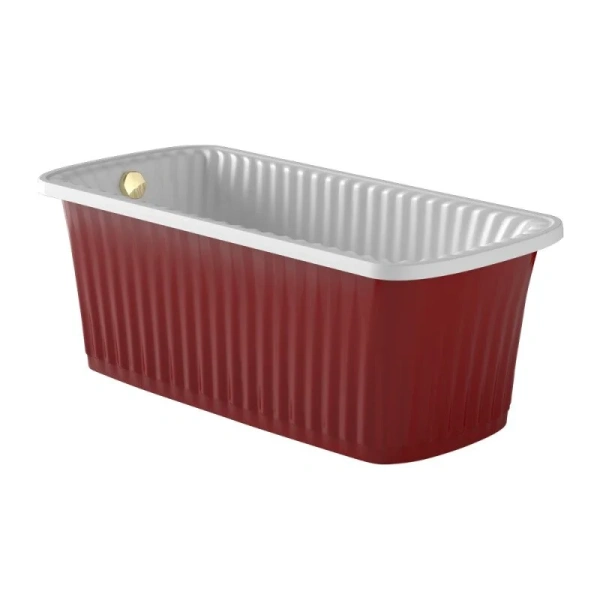 Ванна из искусственного камня Migliore Olivia Panello 174х80 см чёрная, фурнитура хром - фото 3