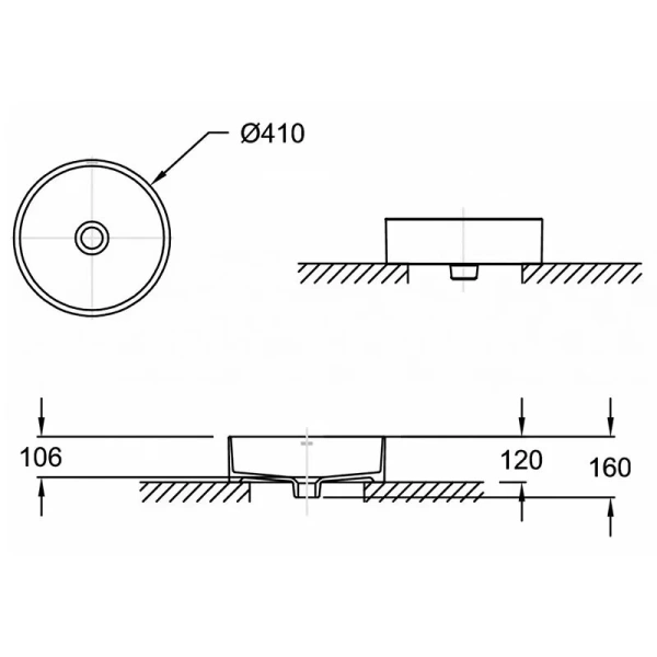 Раковина Jacob Delafon Delta Pure 41 см белая, без отверстия перелива, современные, hi-tech - фото 2