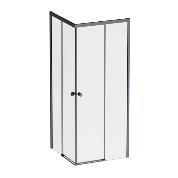 Душевой уголок Am.Pm X-Joy 80x80 см профиль черный матовый - фото 1