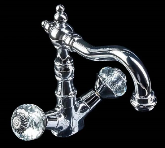 Смеситель для раковины Boheme Flora с поворотным изливом - фото 1