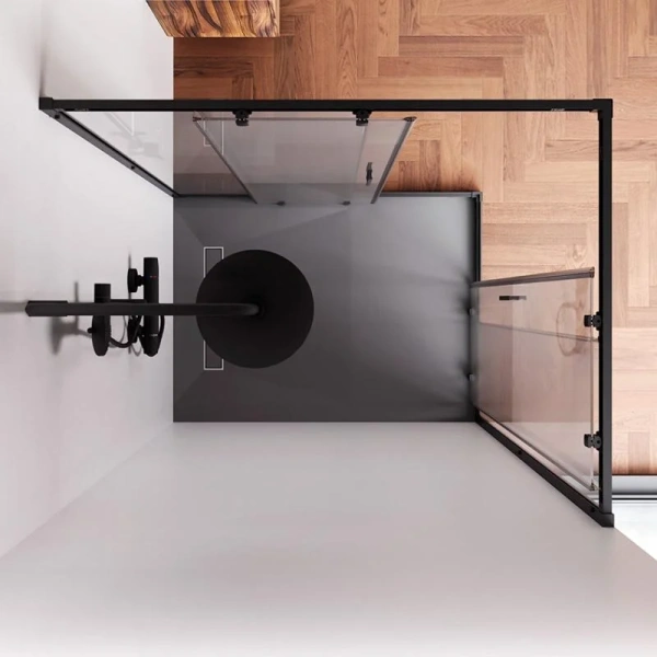 Душевой уголок Am.Pm Gem 120x90 см профиль черный, 120х90 - фото 5