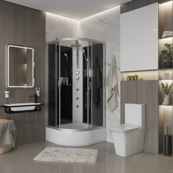 Душевая кабина Niagara Classic 90x90 см стекло тонированное - фото 3