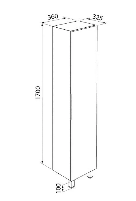 Шкаф-пенал напольный IDDIS New Custo 40 см белый - фото 3