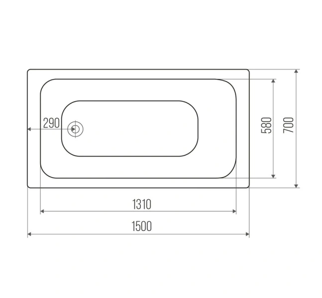 Ванна чугунная Goldman Classic CL15070 150х70х40 с ножками без ручек белая, прямоугольные - фото 5