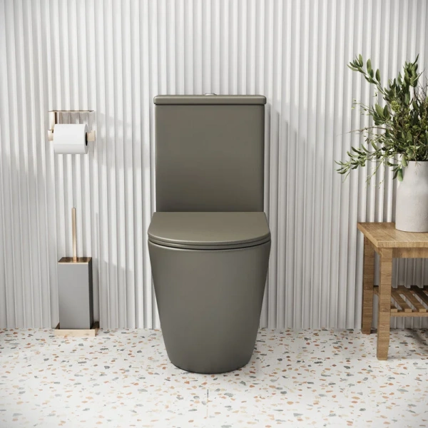 Унитаз компакт Grossman Color хаки матовый, фаянс, керамика - фото 9