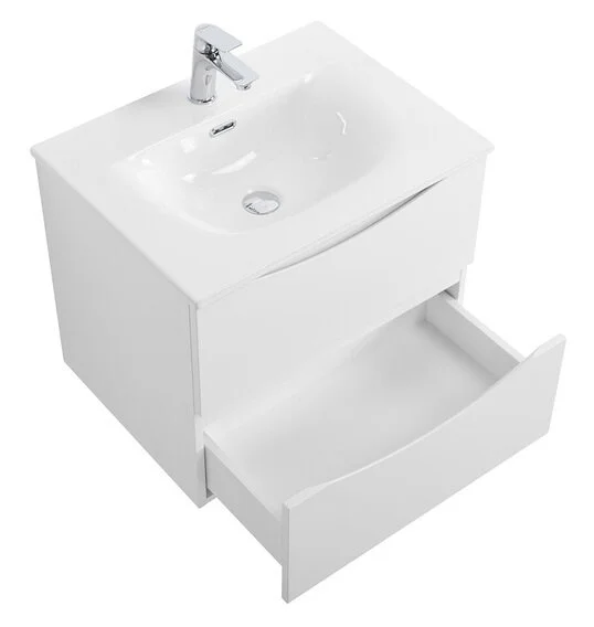 Тумба под раковину подвесная BelBagno Marino-Cer-N 60 см Bianco Opaco, моноблок - фото 5