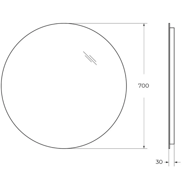 Зеркало с подсветкой BelBagno 70 см без выключателя - фото 2