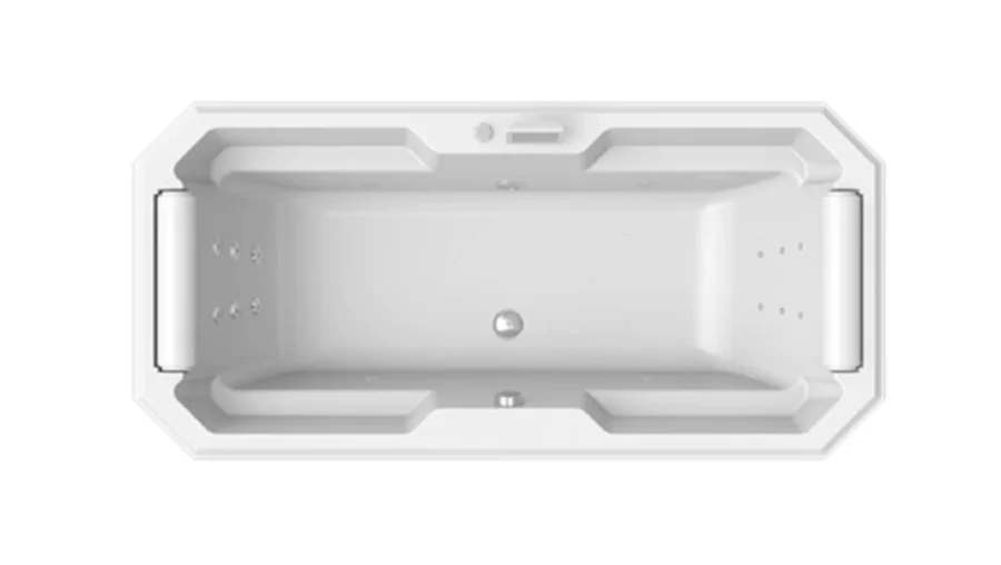 Акриловая ванна Fra Grande Фернандо 4-01-2-0-1-421, 190 x 90 см, рама-подставка на декоративных ножках, подголовник - 2 шт., белая/хром - фото 2
