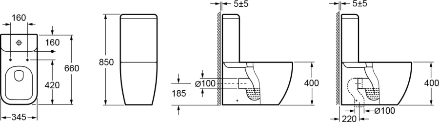 Унитаз компакт Lavinia Boho One белый, белые index_1 - фото 16