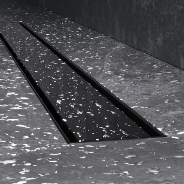 Душевой лоток Am.Pm MasterFlow 90 см черный матовый, с сухим затвором, с мокрым затвором - фото 6