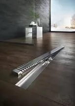 Решетка AlcaPlast 95 см хром глянцевый, для монтажа в пол - фото 3