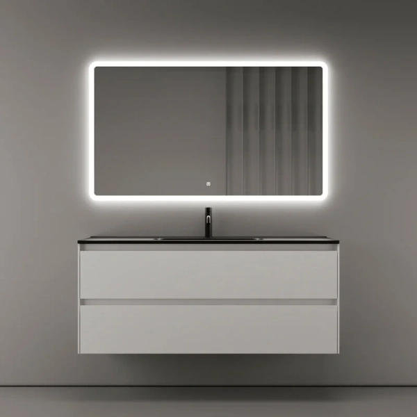 Тумба под раковину подвесная Sancos Cento 120 см белый глянец, белая - фото 7