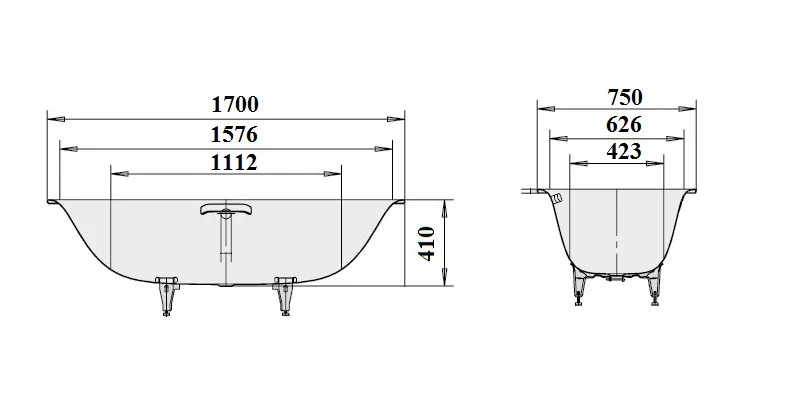 Стальная ванна Kaldewei Silenio Мод. 674 170 х 75 см - фото 3